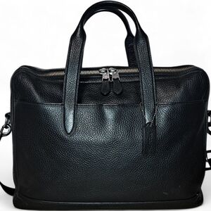 Coach Hamilton Pebbled Leather Commuter Laptop Briefcase F27617